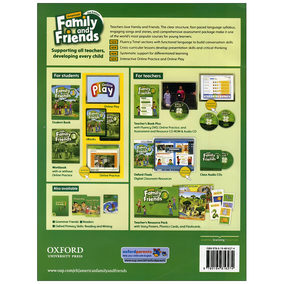 کتاب family and friends 3 اثر Naomi Simmons انتشارات اکسفورد