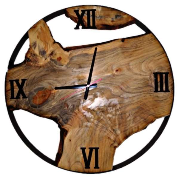 ساعت دیواری چوبی طرح طبیعت مدل s2