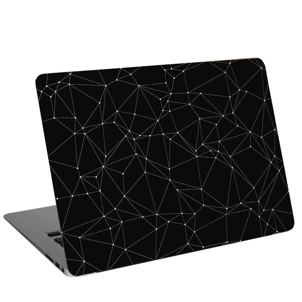 استیکر لپ تاپ طرح black  Outline Polygon کد cl-02 مناسب برای لپ تاپ 15.6 اینچ