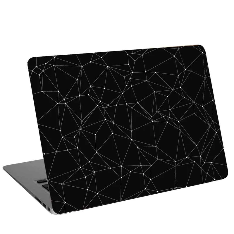 استیکر لپ تاپ طرح black Outline Polygon کد cl-02 مناسب برای لپ تاپ 15.6 اینچ