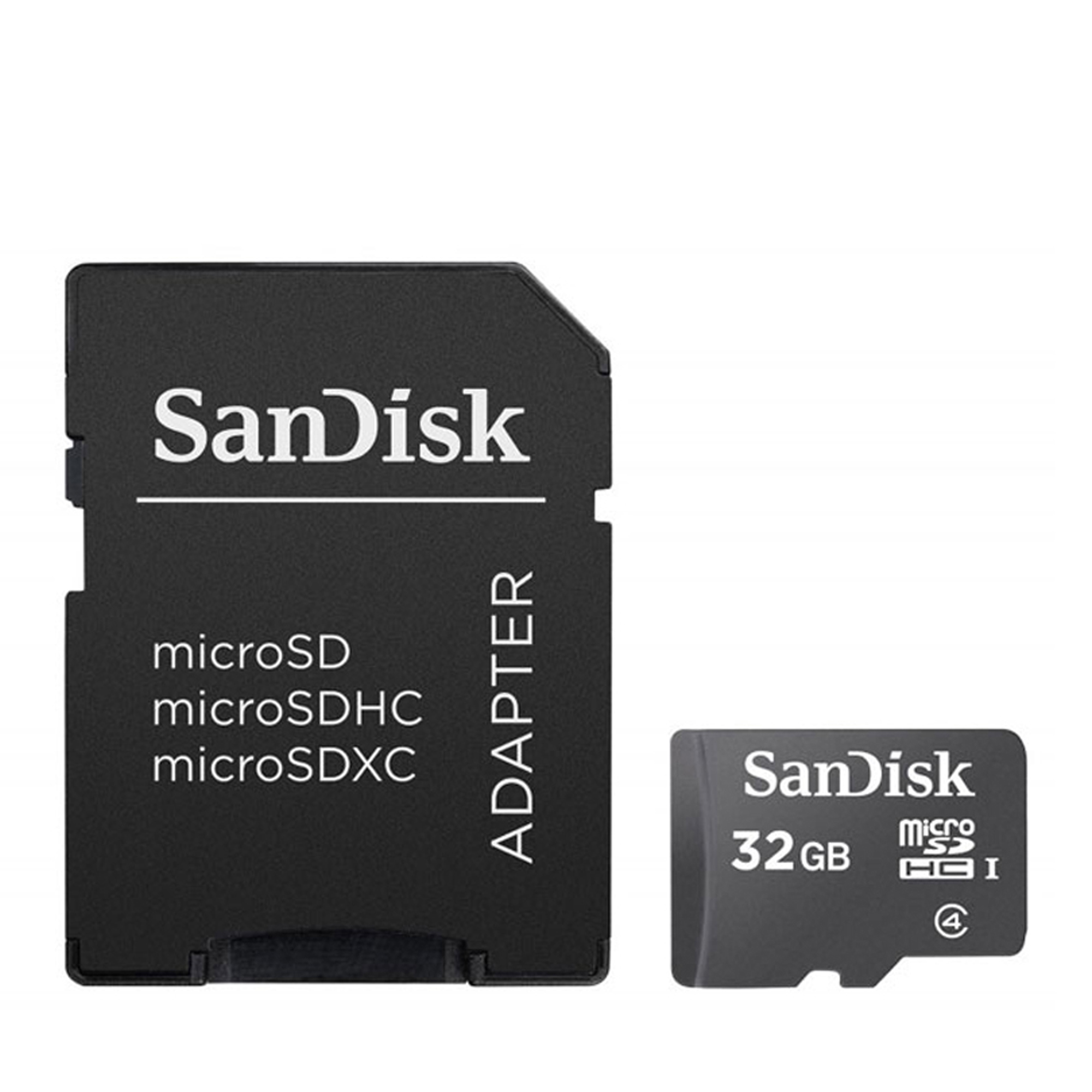  کارت حافظه microSDHC سن دیسک سری SDSDQM ظرفیت 32گیگابایت به همراه آداپتور SD 