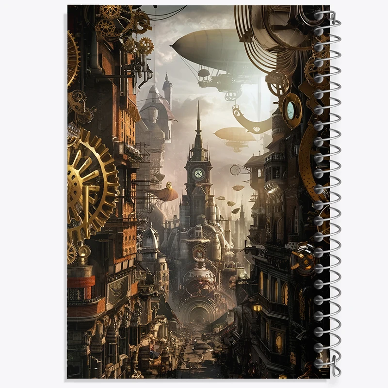 دفتر شطرنجی 50 برگ خندالو طرح شهر ساعت ها کد F5915