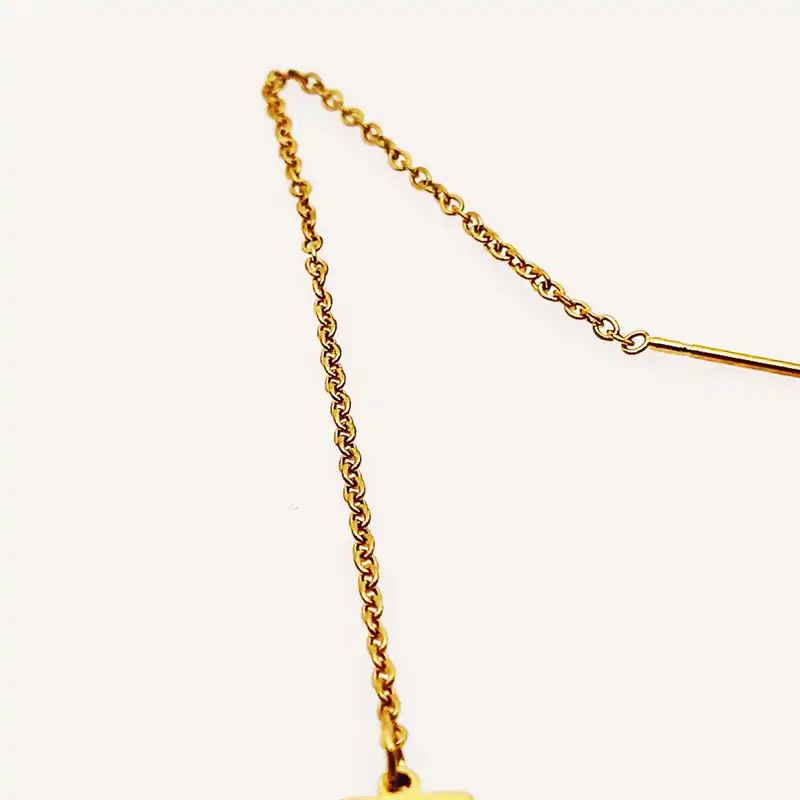 گوشواره زنانه مدل بخیه ای طرح مستطیل کد 481GUZ