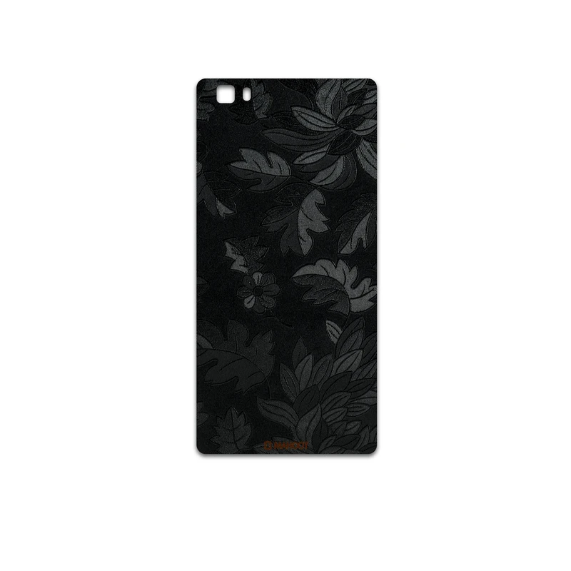 برچسب پوششی ماهوت مدل Black-Wildflower مناسب برای گوشی موبایل هوآوی P8 Lite