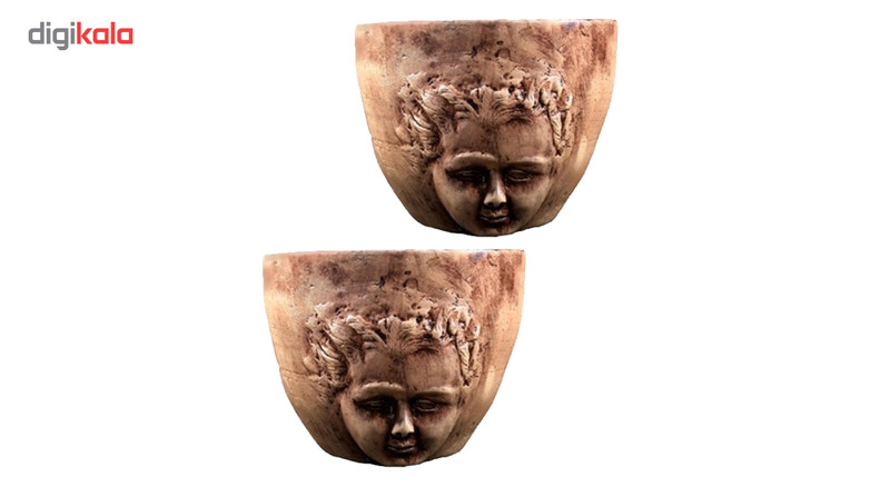 گلدان سیما پردازان پیشرو طرح گلچهره کد SP301 مجموعه 2 عددی