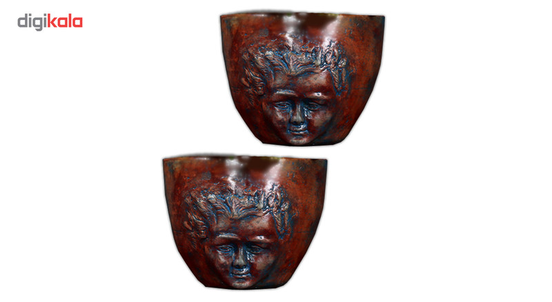 گلدان سیما پردازان پیشرو طرح گلچهره کد SP301 مجموعه 2 عددی