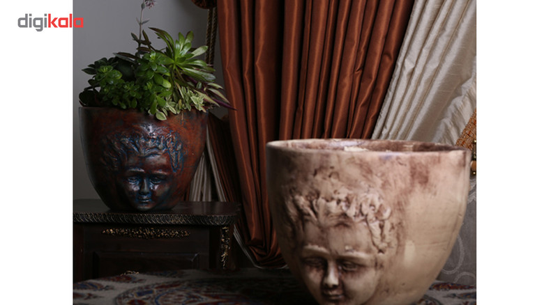 گلدان سیما پردازان پیشرو طرح گلچهره کد SP301 مجموعه 2 عددی