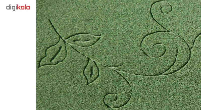 موکت سپاهان موکت طرح ولور ذوبی نیلوفر زمینه سبز زیتونی
