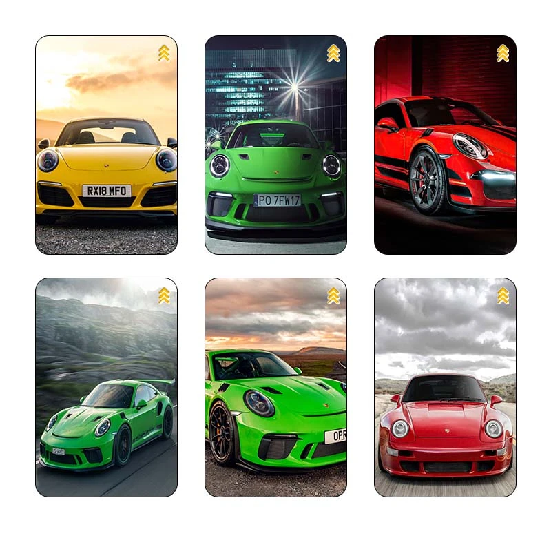 استيکر کارت کارنيکا طرح پورشه Porsche کد 71262 مجموعه 6 عددی