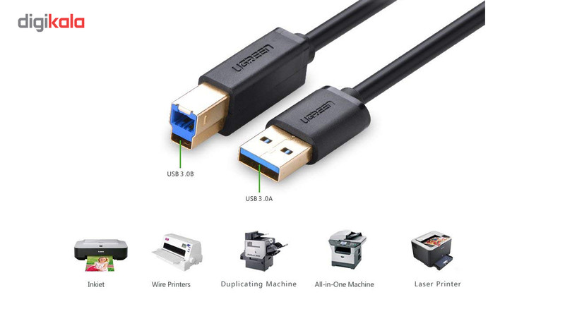 کابل 3.0 USB پرینتر یوگرین مدل US210-10372 طول 2 متر 3