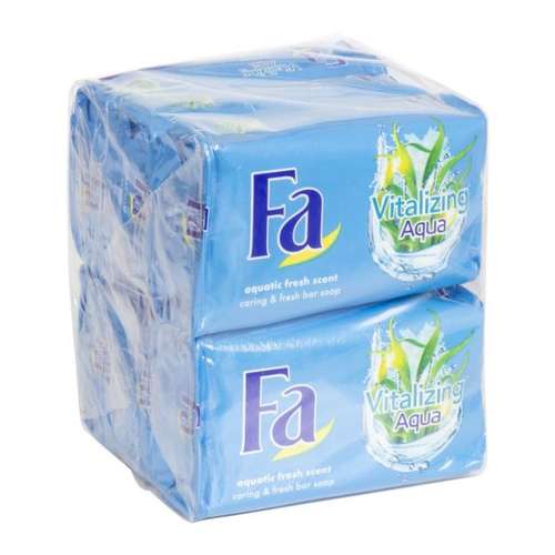صابون شستشو فا مدل vitalizing aqua وزن 125 گرم بسته 6 عددی