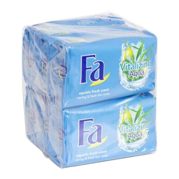 صابون شستشو فا مدل vitalizing aqua وزن 125 گرم بسته 6 عددی