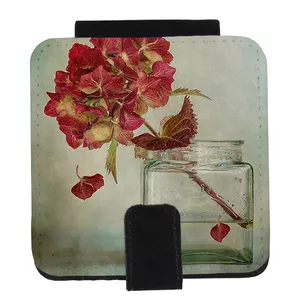  آینه جیبی کارنیلا مدل پشت مخمل طرح گل و گلدان شیشه ای کد KA501