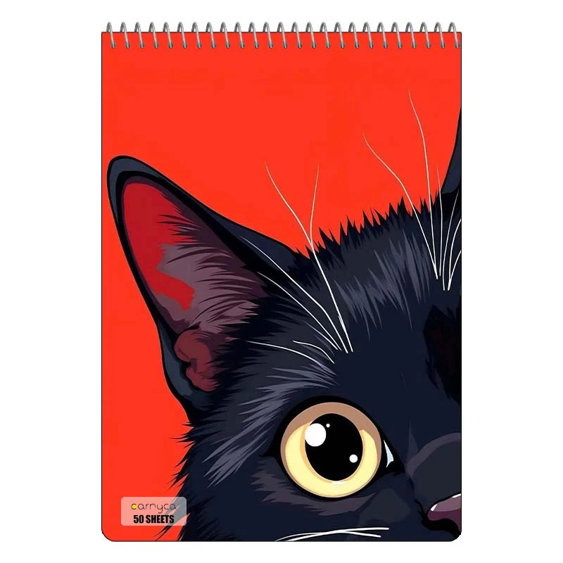 دفتر نقاشی 50 برگ سیمی کارنیکا طرح گربه Cat کد 80404
