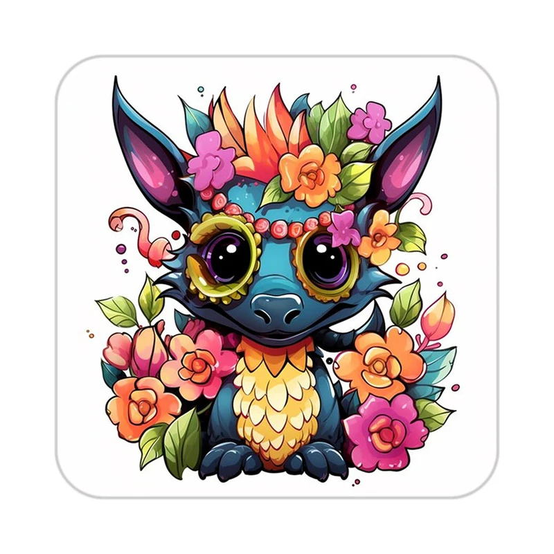 زیر لیوانی کاکتی طرح حیوانات رنگی مدل mp25683