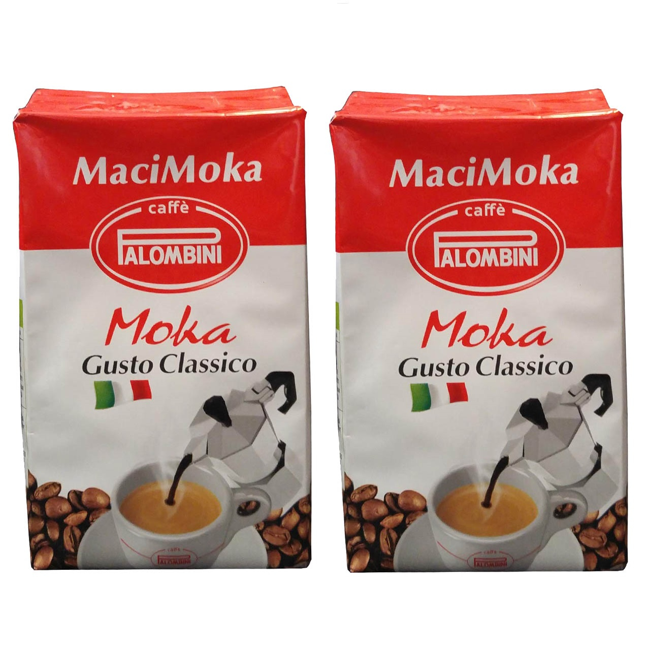 قهوه آسیاب شده پالومبینی مدل Macimoka بسته دو عددی