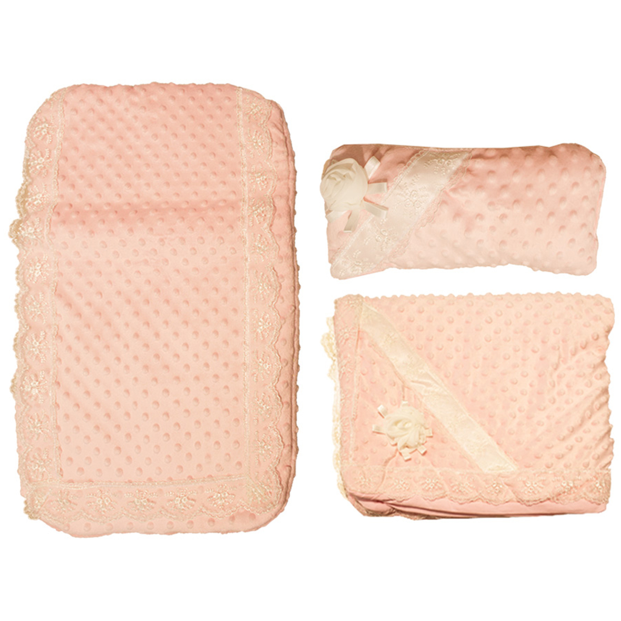 سرویس خواب 3 تکه نوزادی مدل 721114 Pink