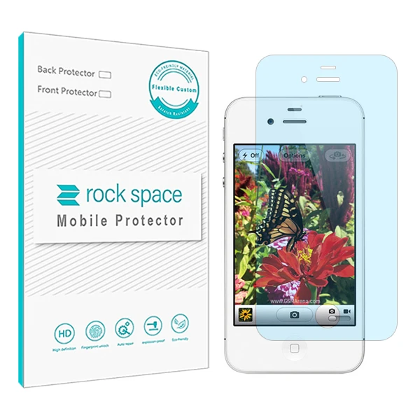 محافظ صفحه نمایش آنتی بلو راک اسپیس کد BLU مناسب برای گوشی موبایل اپل iPhone 4 / 4s