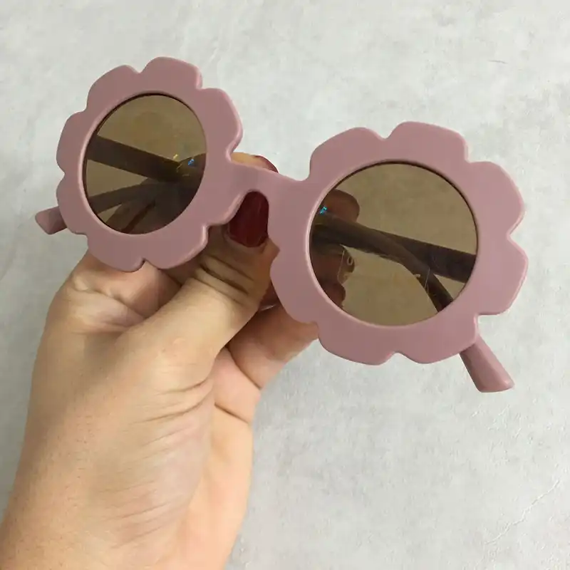 عینک آفتابی دخترانه مدل گل فانتزی کد  F BABY KAL BAC 55