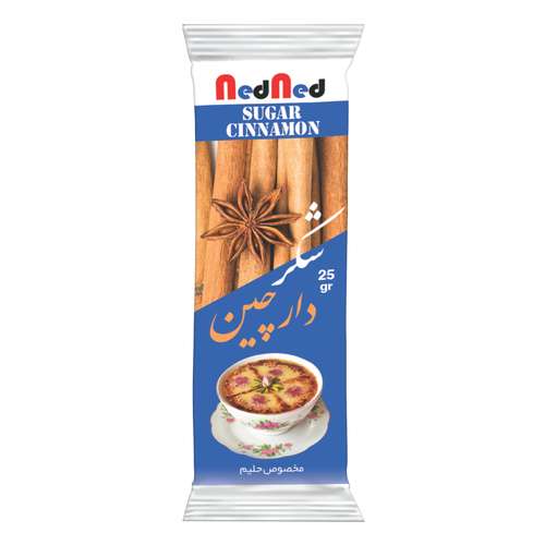 مخلوط شکر دارچین مخصوص حلیم ندند - 25 گرم بسته 200 عددی