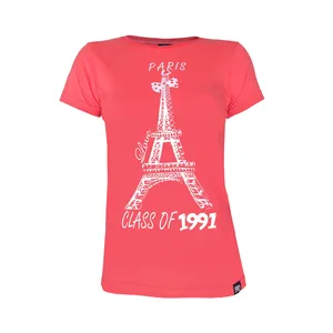 تی شرت زنانه 1991 اس دبلیو مدل Eiffel Peachecho
