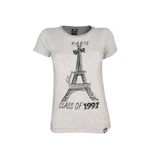 تی شرت زنانه 1991 اس دبلیو مدل Eiffel Grey