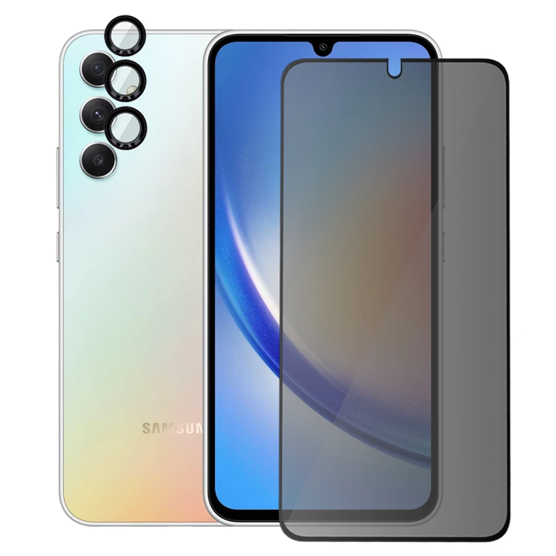 محافظ صفحه نمایش اسپریگ مدل PRV_Ring مناسب برای گوشی موبایل سامسونگ Galaxy A16 به همراه محافظ لنز دوربین