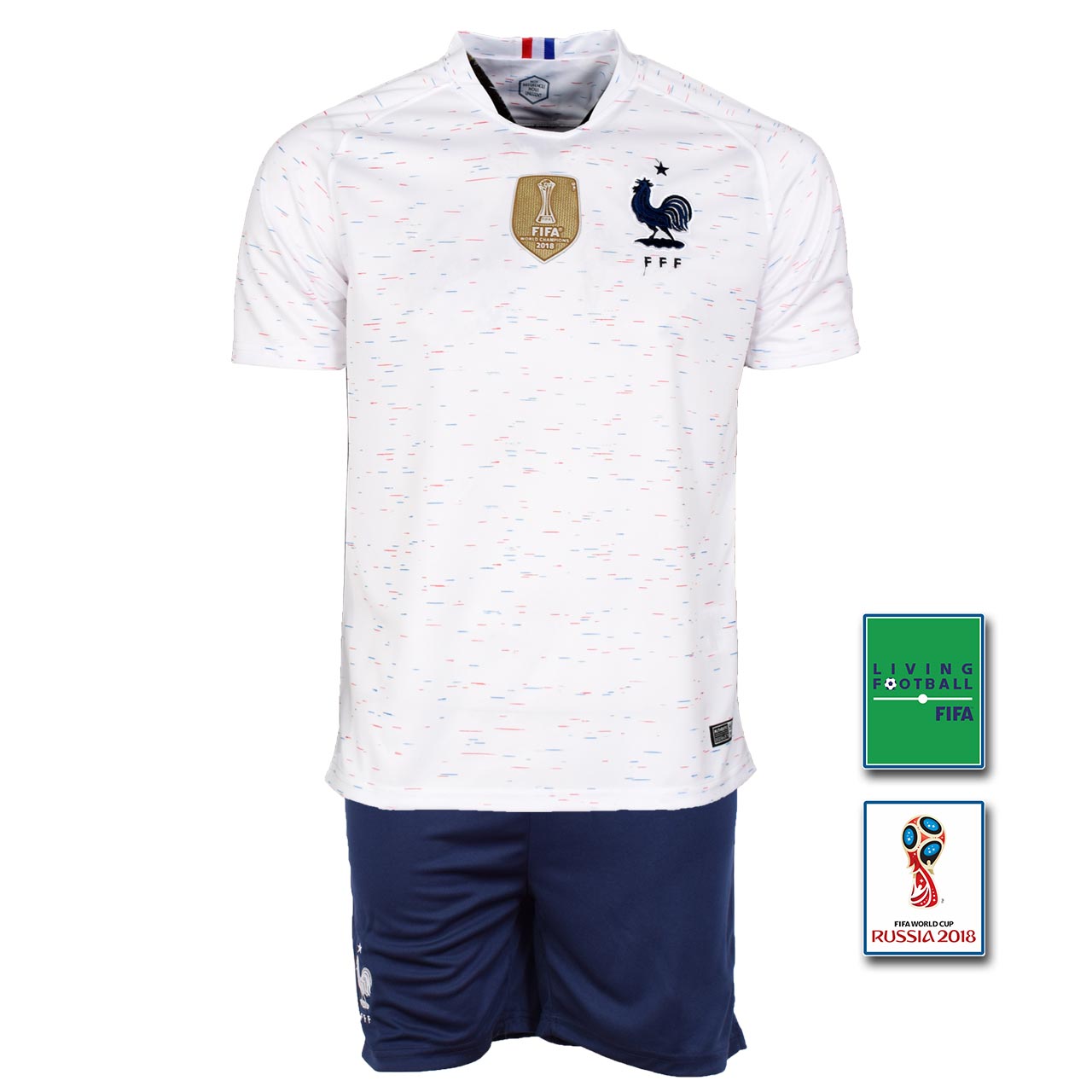 پیراهن و شورت ورزشی طرح فرانسه مدل Away-2018 به همراه تگ