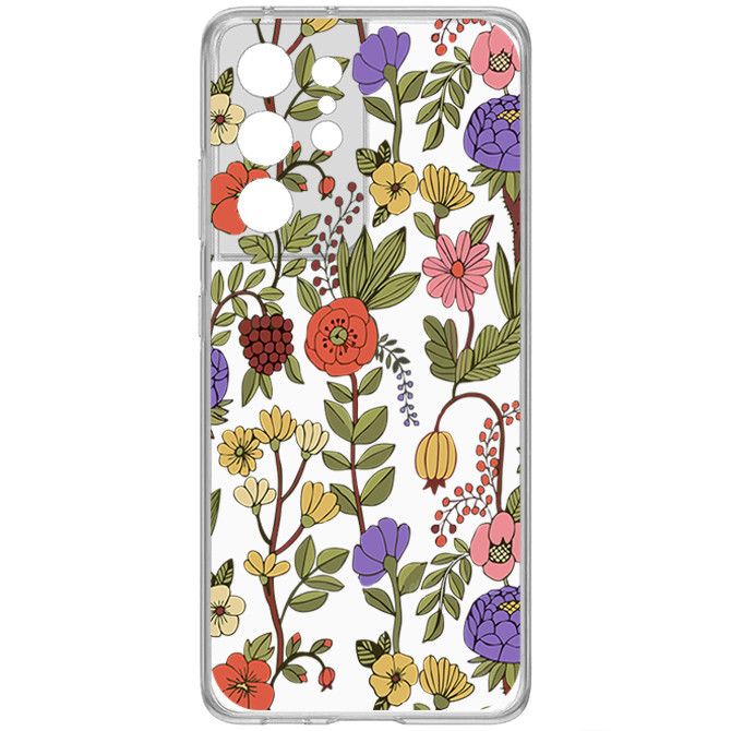 کاور طرح Tiny Flower مناسب برای گوشی موبایل سامسونگ Galaxy S21 Ultra