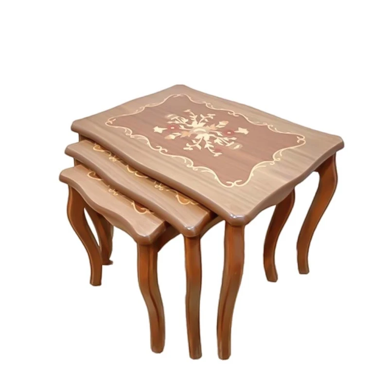 میز عسلی مدل FSA10 معرق مجموعه 3 عددی