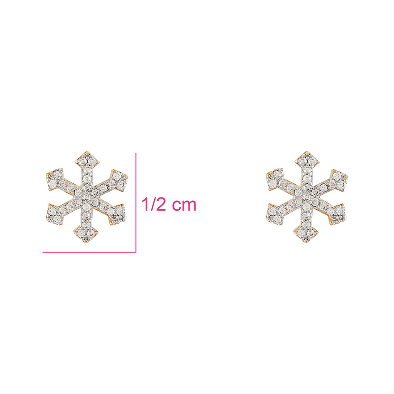 گوشواره زنانه ژوپینگ مدل برف گوشواره زنانه ژوپینگ مدل برف