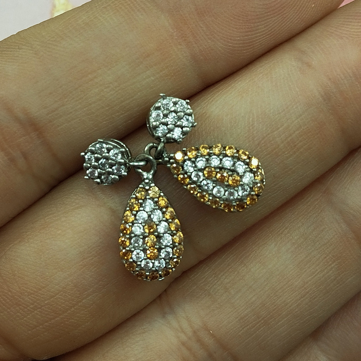 نیم ست نقره زنانه سلین کالا مدل برلیان کد 120