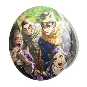 آینه جیبی خندالو طرح انیمه کامویی طلایی Golden Kamuy مدل تاشو کد 23713 