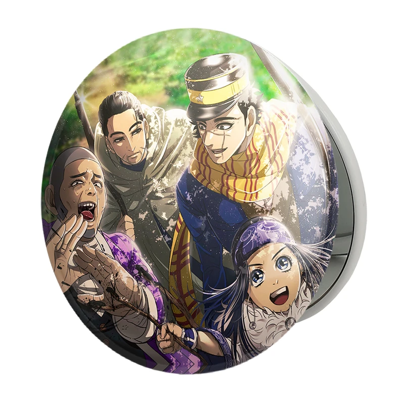 آینه جیبی خندالو طرح انیمه کامویی طلایی Golden Kamuy مدل تاشو کد 23713 