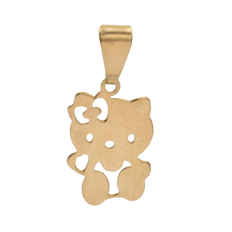 آویز گردنبند طلا 18 عیار دخترانه مدل کیتی P358 آویز گردنبند طلا 18 عیار دخترانه مدل کیتی P358