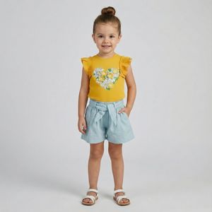 ست بلوز و شلوارک دخترانه وان بای وان مدل نوبهار