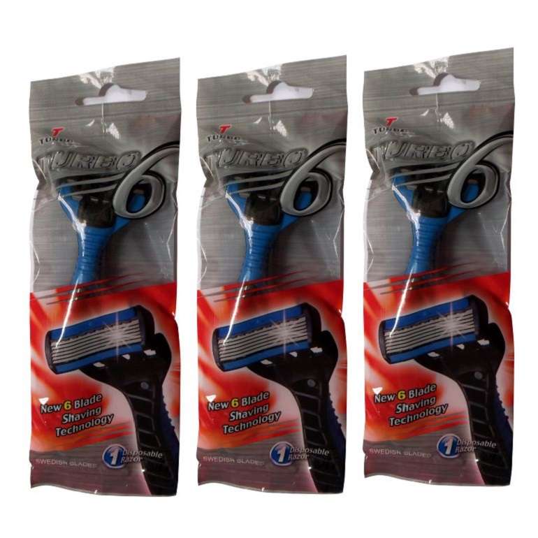خودتراش مدل Turbo 6 بسته 3 عددی