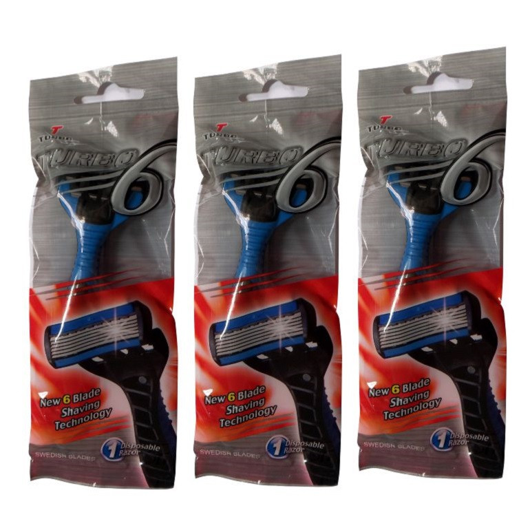 خودتراش مدل Turbo 6 بسته 3 عددی