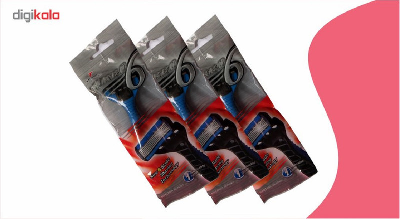 خودتراش مدل Turbo 6 بسته 3 عددی