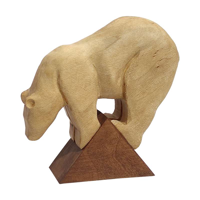 مجسمه چوبی طرح خرس قطبی مدل 4014