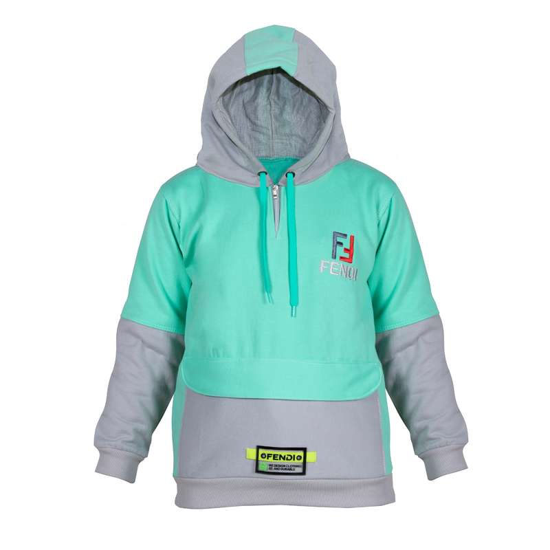 هودی دخترانه مدل نیم زیپ