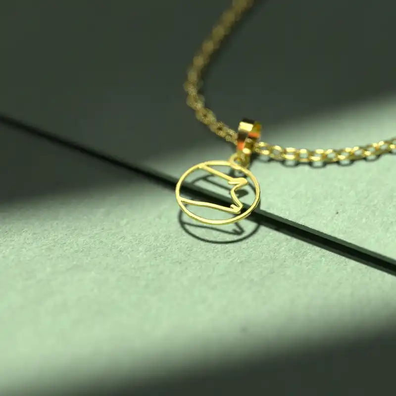 گردنبند طلا 18 عیار زنانه مدوپد مدل خوک کد B3-1-1175