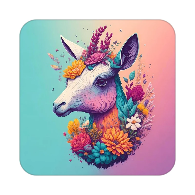 زیر لیوانی کاکتی طرح حیوانات رنگی مدل mp27017