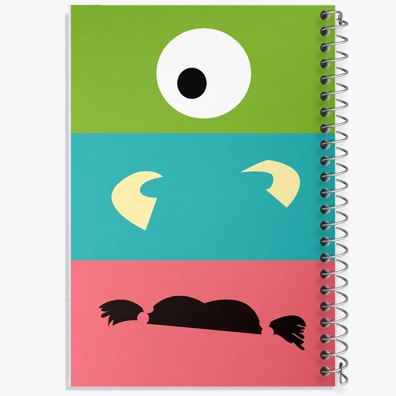 دفتر ژورنال نویسی 50 برگ خندالو مدل نقطه ای طرح کارخانه هیولاها کد N5212