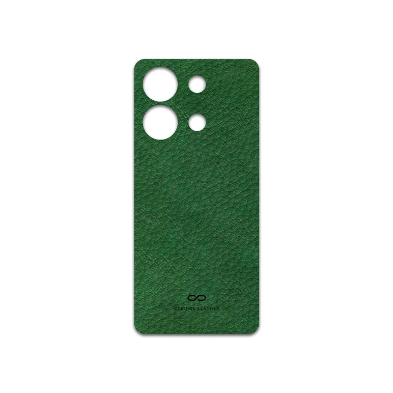 برچسب پوششی ماهوت مدل Green-Leather مناسب برای گوشی موبایل شیائومی Redmi Note 13 4G
