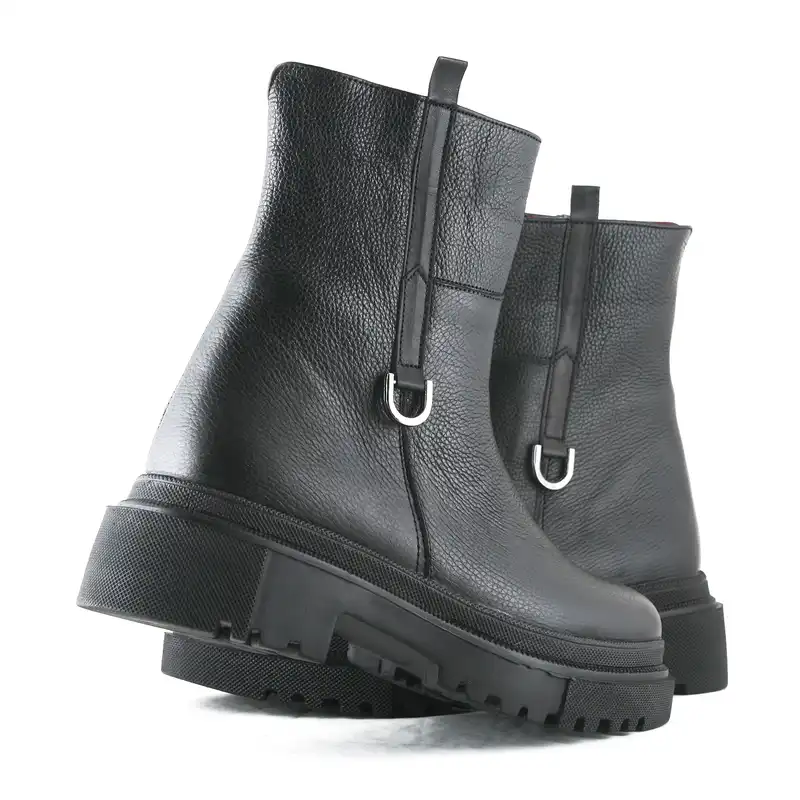 نیم بوت زنانه چرم یلسان مدل جیانا کد MC-645-msk