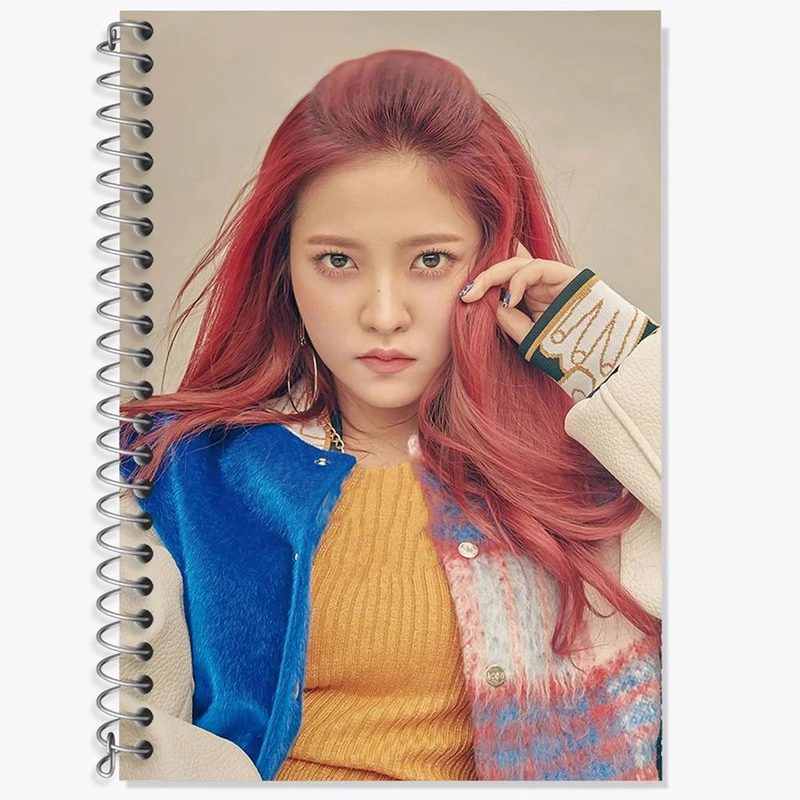 دفتر زبان 50 برگ خندالو مدل دو خط طرح یری گروه رد ولوت Red Velvet کد 19610