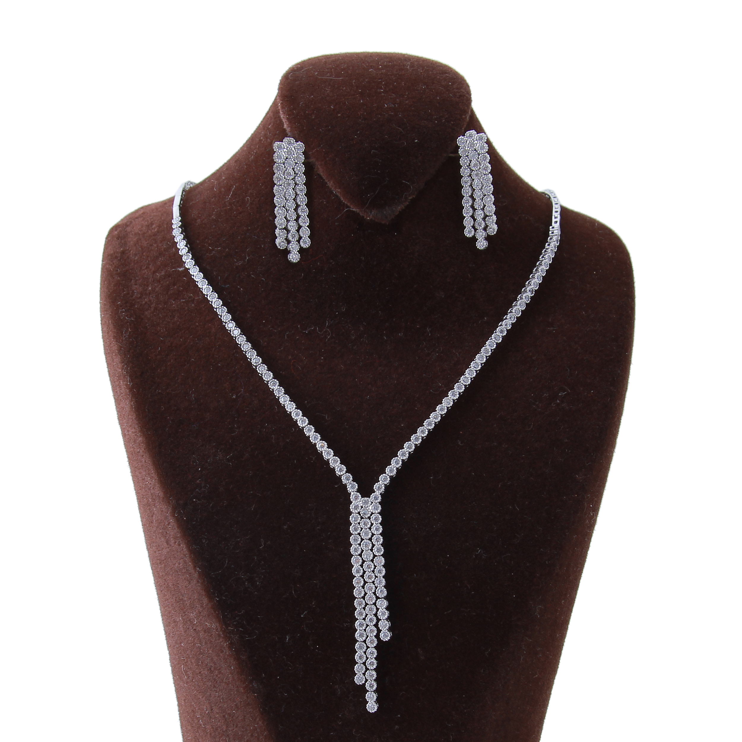    نیم ست نقره زنانه بازرگانی میلادی کد NTR_231