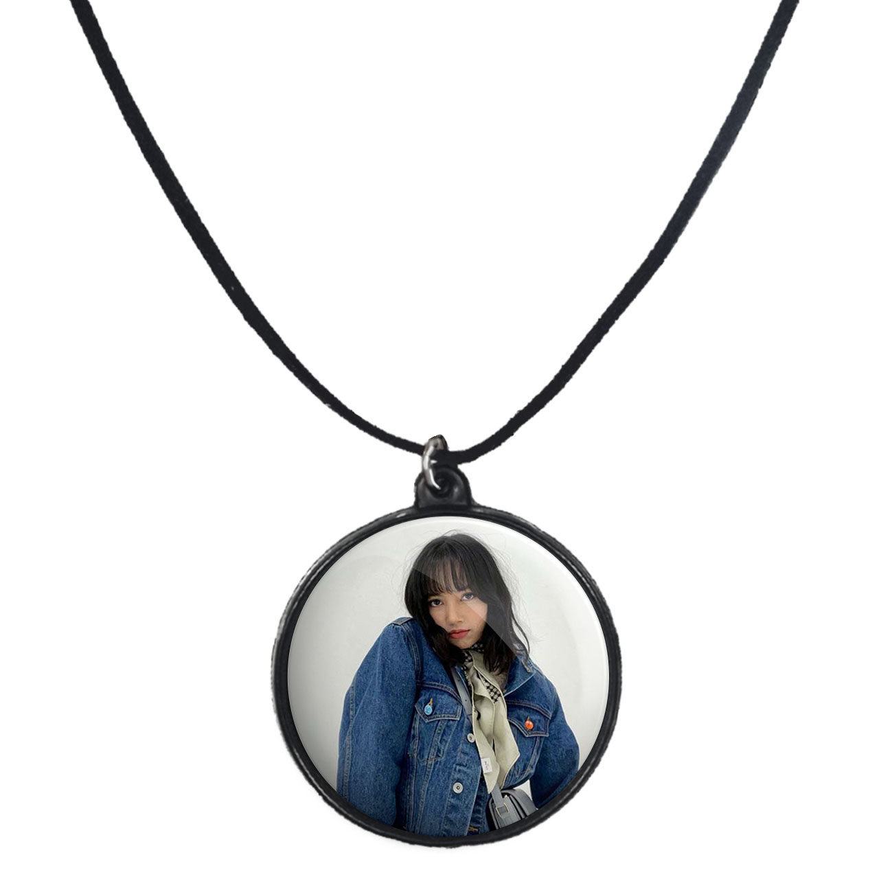 گردنبند پرمانه طرح بلک پینک کد pmb.6729 مدل دو طرفه