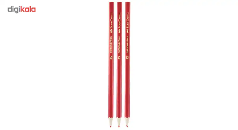 مداد قرمز فابر کاستل مدل 6336 بسته 3 عددی